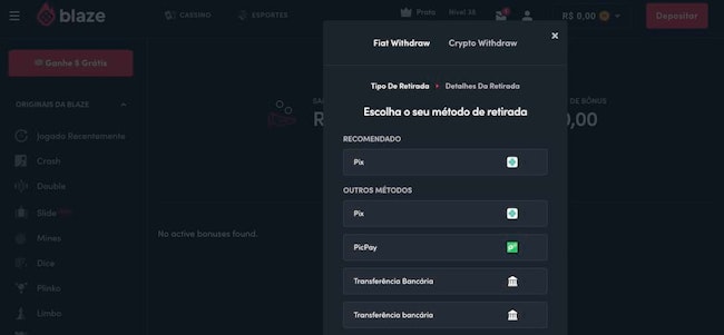 blaze double histórico